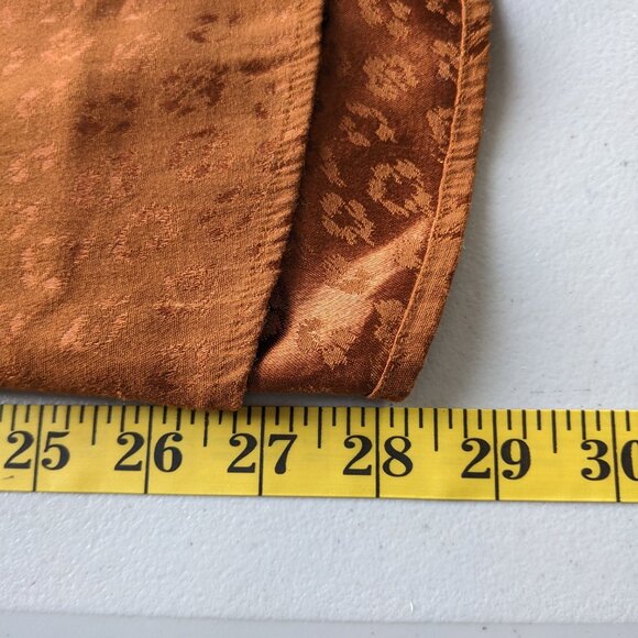 LOFT Women's long sleeve blouse with decorative tie, leopard embossed fabric - Picture 8 of 10